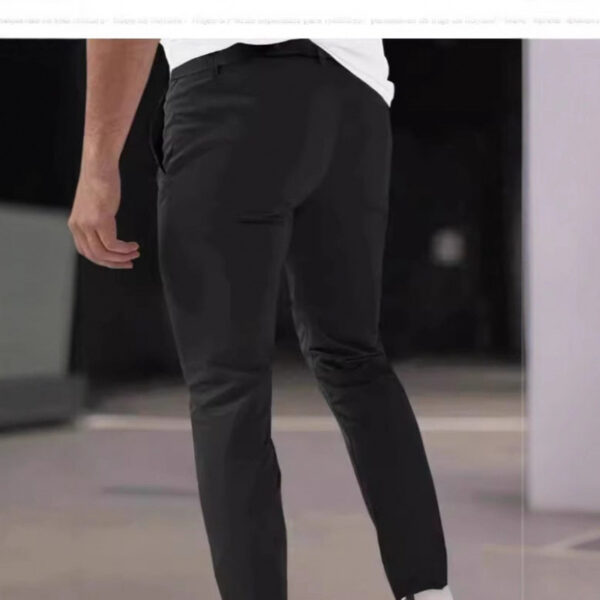 Men's Solid-Colored Dress Pants Casual Pants Slim-Fit - Image 5