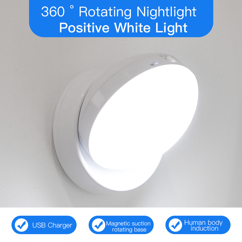 Rotating Human Body Sensor Light Corridor Garage Light Wardrobe Light Motion Sensor Night Light - Image 18