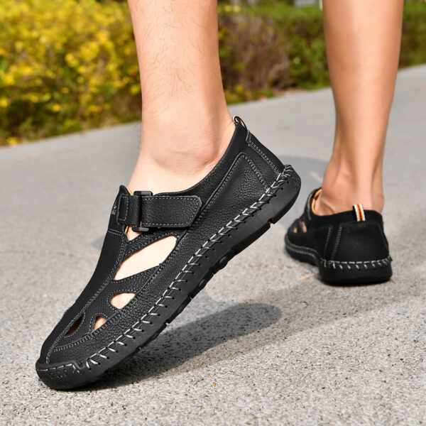 Breathable Hand-Sewn Mens Closed-Toe Sandals - Image 21