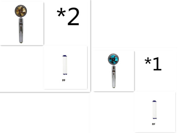 Shower Head Water Saving Flow 360 Degrees Rotating With Small Fan ABS Rain High Pressure Spray Nozzle Bathroom Accessories - Image 82