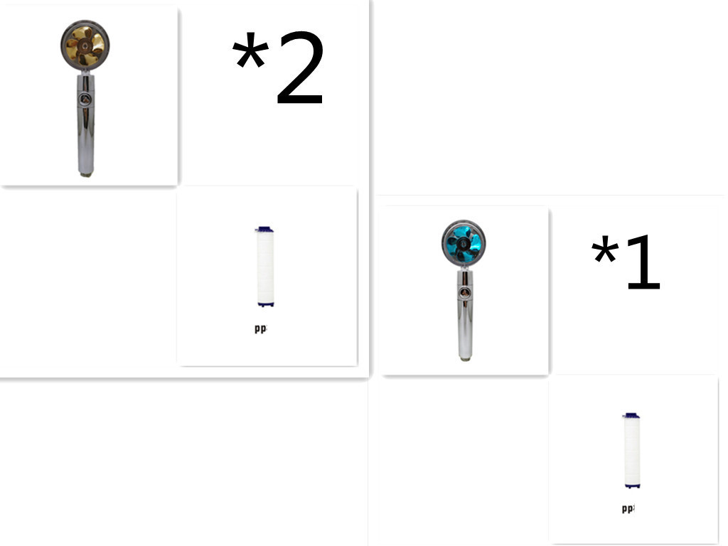 Shower Head Water Saving Flow 360 Degrees Rotating With Small Fan ABS Rain High Pressure Spray Nozzle Bathroom Accessories - Image 82