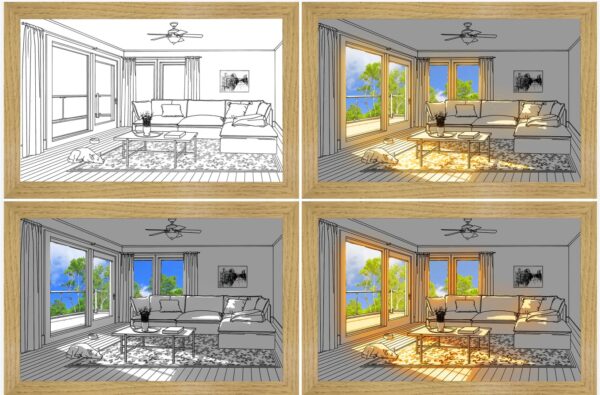 Illuminated Picture LED Decorative Light Painting Bedside Picture Style Creative Modern Simulate Sunshine Drawing Night Light Gift - Image 37