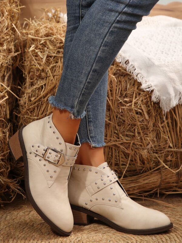 Mid-heel Boots Winter Pointed Toe Shafted - Image 9