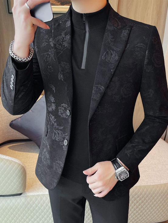 Men's Slim Fit Floral Print Casual Balzers - Image 10