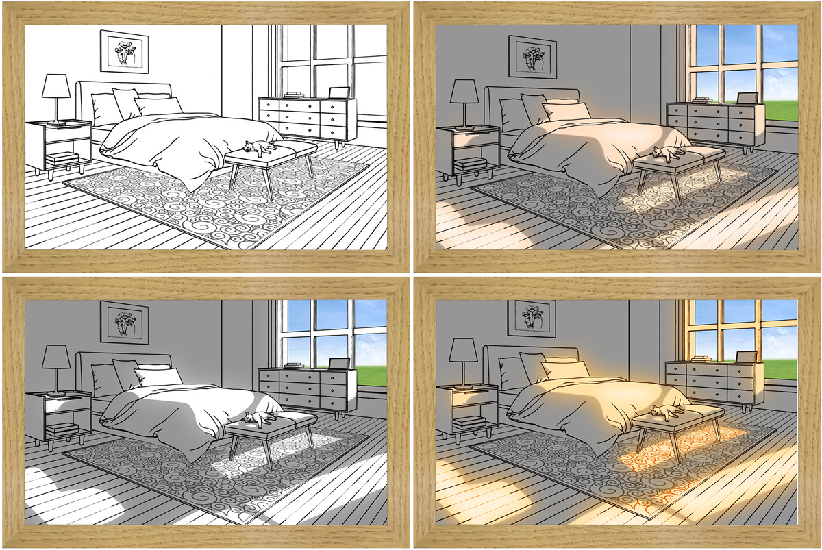 Illuminated Picture LED Decorative Light Painting Bedside Picture Style Creative Modern Simulate Sunshine Drawing Night Light Gift - Image 14