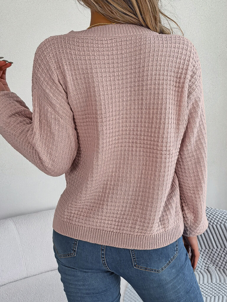 Women's Cable-Knit Lantern-Sleeve Pullover Sweater