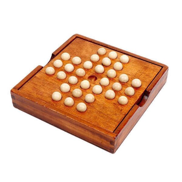 Yellow Wooden Kongming Chessboard Classic Strategy Game Board - Image 5