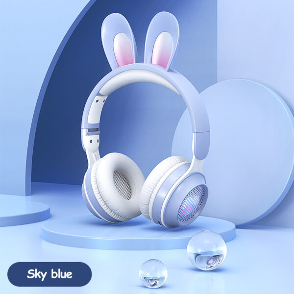 Rabbit Ear Headphones Wireless Luminous Extendable Wheat Headphones - Image 24