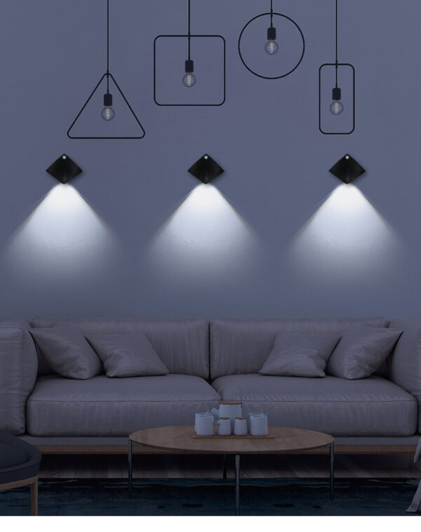 Wireless USB Rechargeable Decor Wall Lamp Human Body Sensing Home Decor Night Lights Bedroom Porch Balcony Corridor Decor Lamps - Image 25