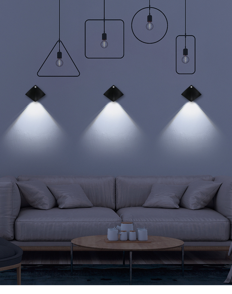 Wireless USB Rechargeable Decor Wall Lamp Human Body Sensing Home Decor Night Lights Bedroom Porch Balcony Corridor Decor Lamps - Image 25