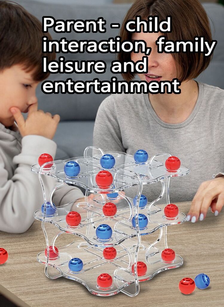 3D Triple Tic-Tac-Toe Early Learning Board Game For Kids