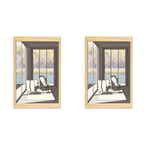 Illuminated Picture LED Decorative Light Painting Bedside Picture Style Creative Modern Simulate Sunshine Drawing Night Light Gift - Image 99