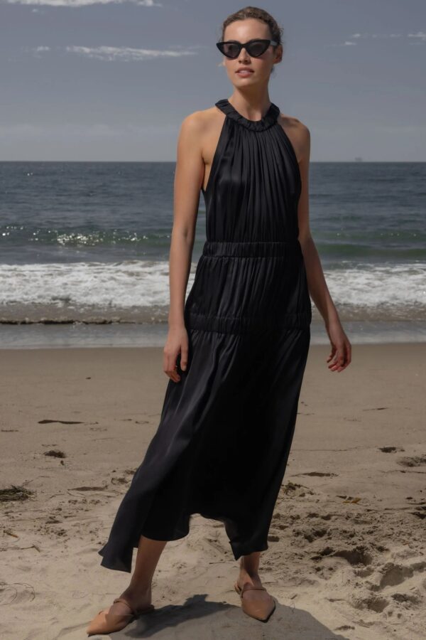 Womens Soft And Sweet Sleeveless Halterneck Casual Dress - Image 6