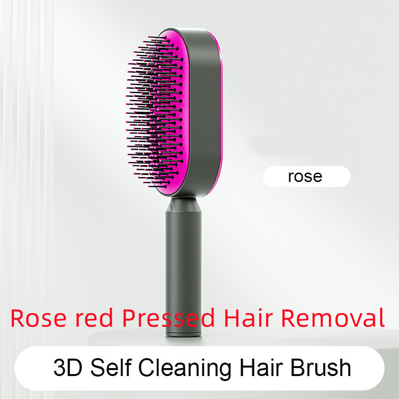 Self Cleaning Hair Brush For Women One-key Cleaning Hair Loss Airbag Massage Scalp Comb Anti-Static Hairbrush - Image 40