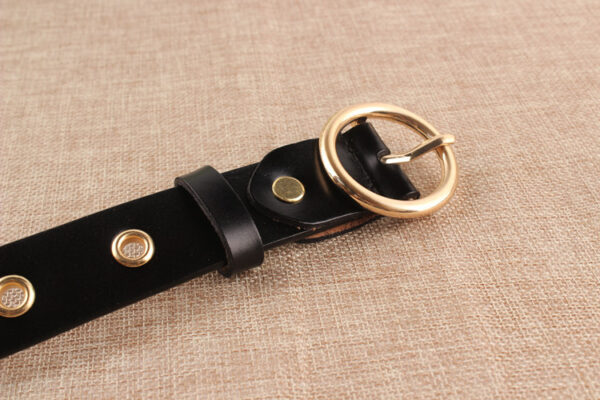 Classic Round Buckle No Hole Belt - Image 9