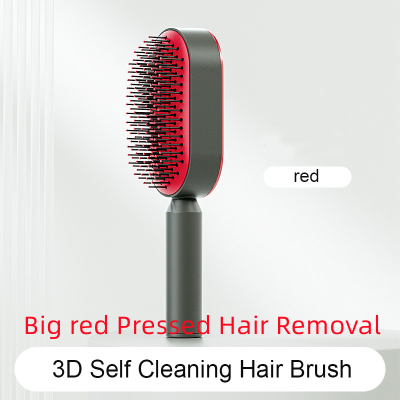 Self Cleaning Hair Brush For Women One-key Cleaning Hair Loss Airbag Massage Scalp Comb Anti-Static Hairbrush - Image 30