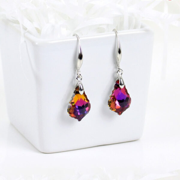 Women's S925 Silver Needle Colorful Crystal Earrings - Image 7