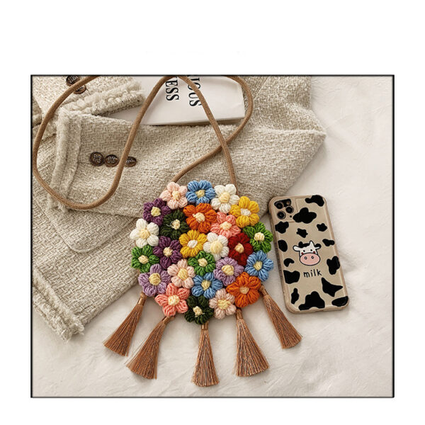 Ethnic Fluffy Bag For Women, Fashion Trend, Floral Small Round Bag, Stylish And Versatile, Can Be Worn On One Shoulder Or Cross-body - Image 19
