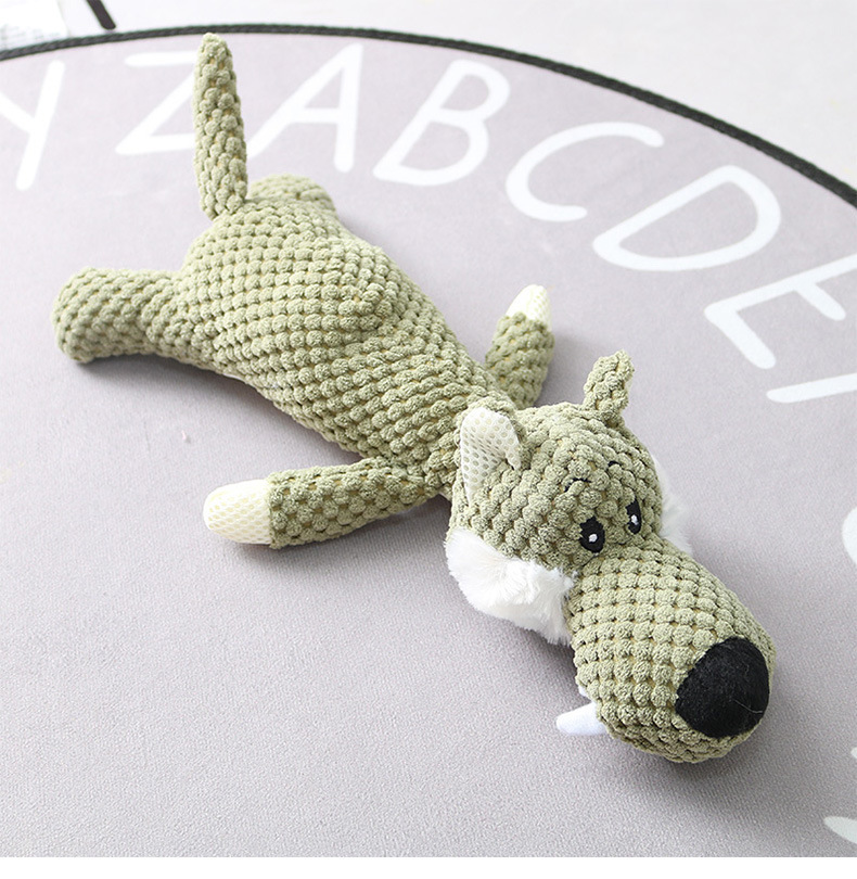 Plush Cartoon Puppy Dog Toy Pet Dog Chew Squeak Toys For Small Dogs Teeth Grinding Pet Products Dog Accessories - Image 4