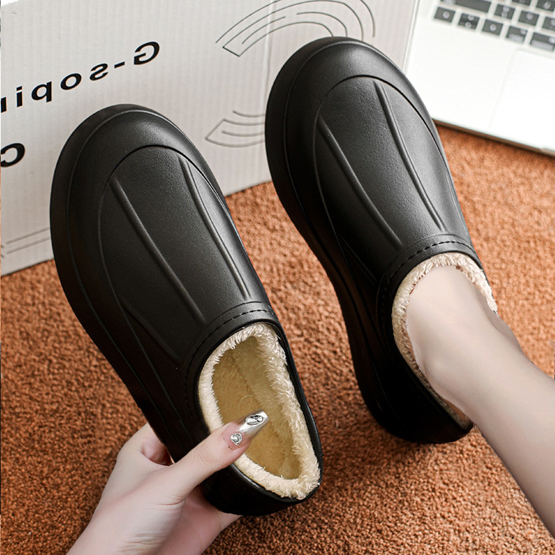 Envelope-style Warm Waterproof And Oil-resistant Slip-on Shoes - Image 5