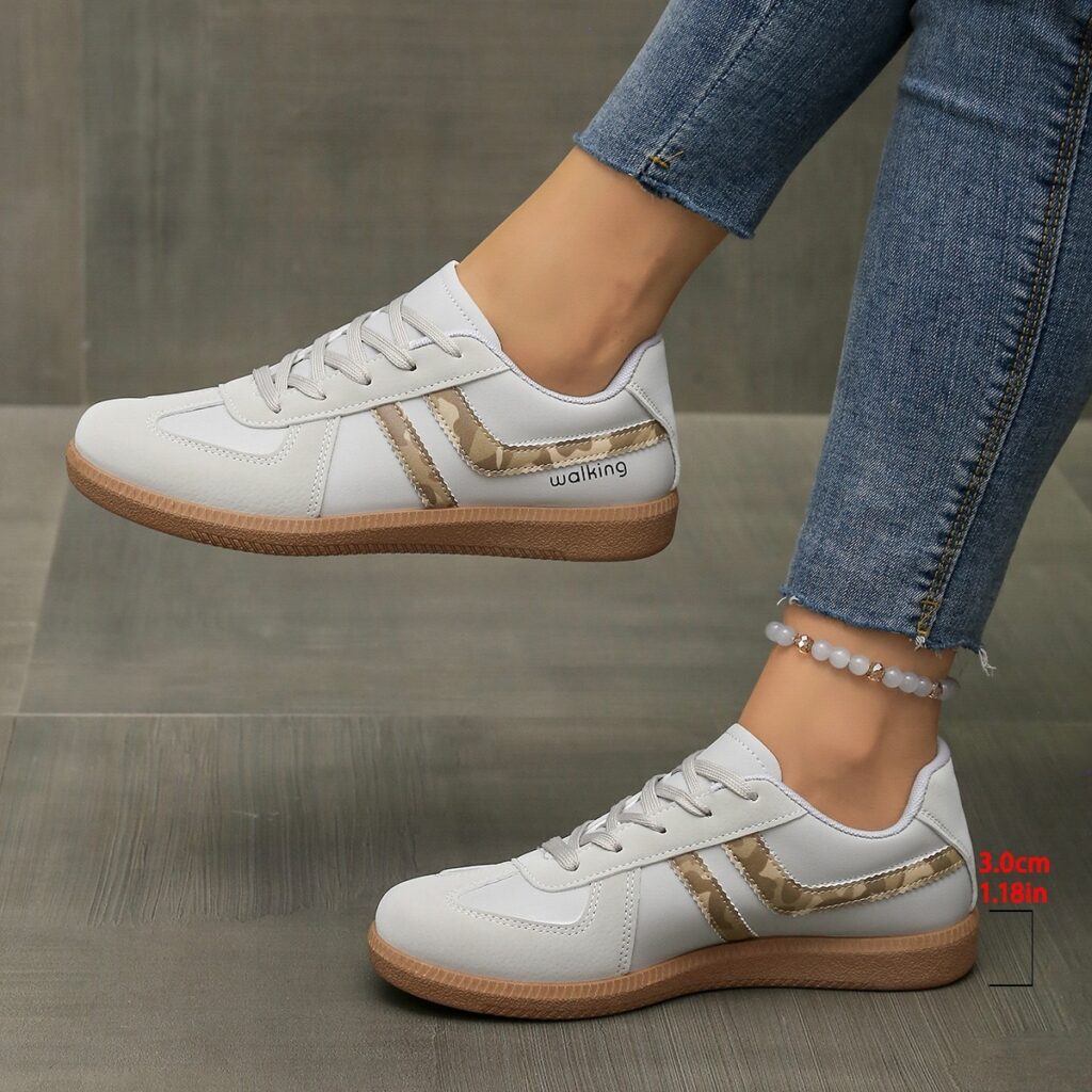 European And American-style Retro Color-Block Sneakers