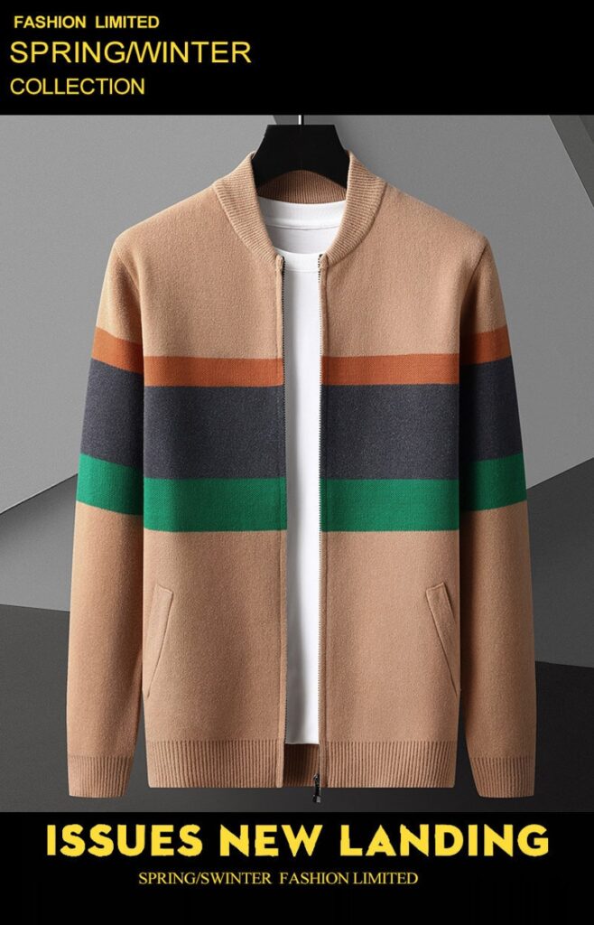 Mens Knitted Cardigan Sweater Jacket For Spring And Autumn Coats