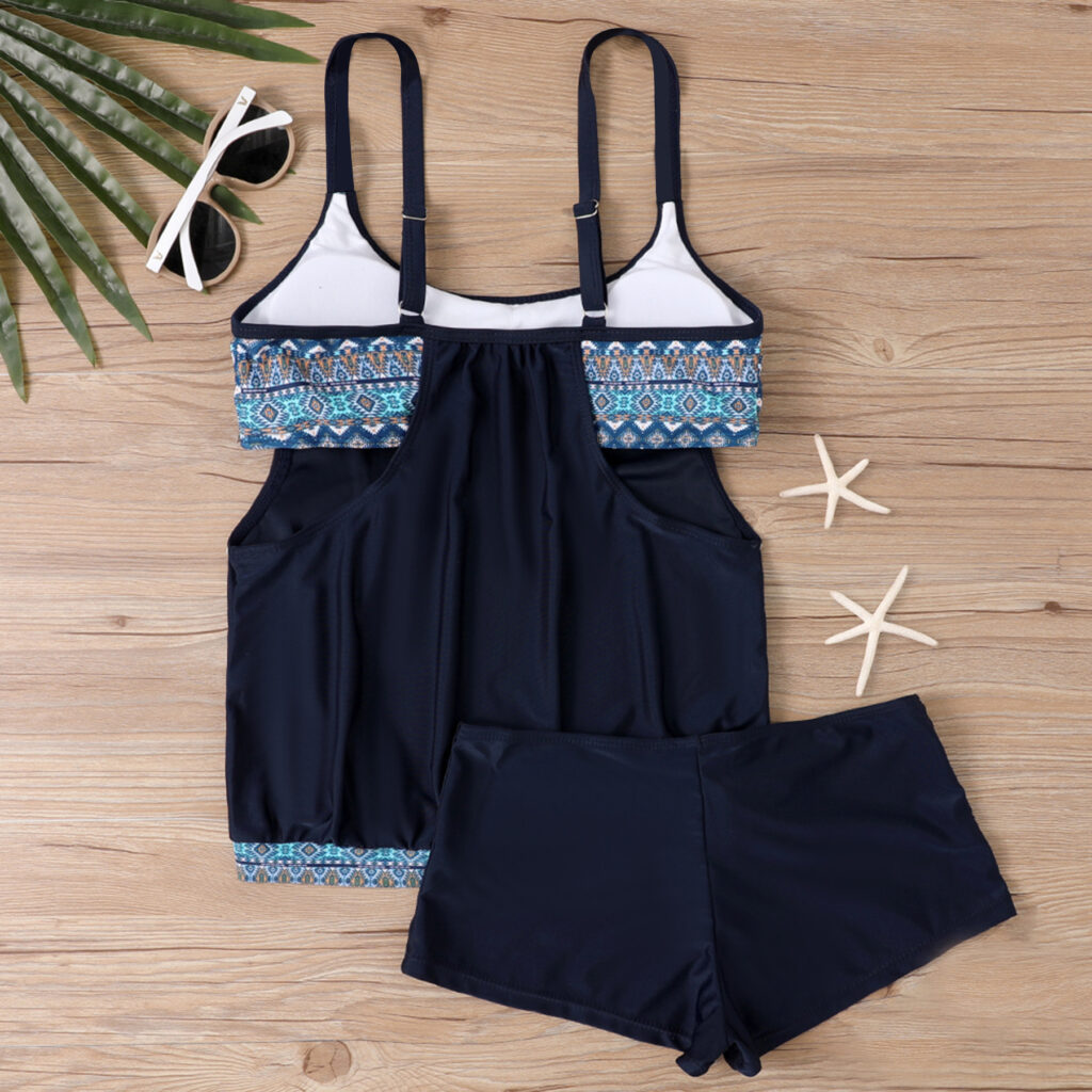 Printed Two-Piece Swimsuit Womens Beach Swimwear Set