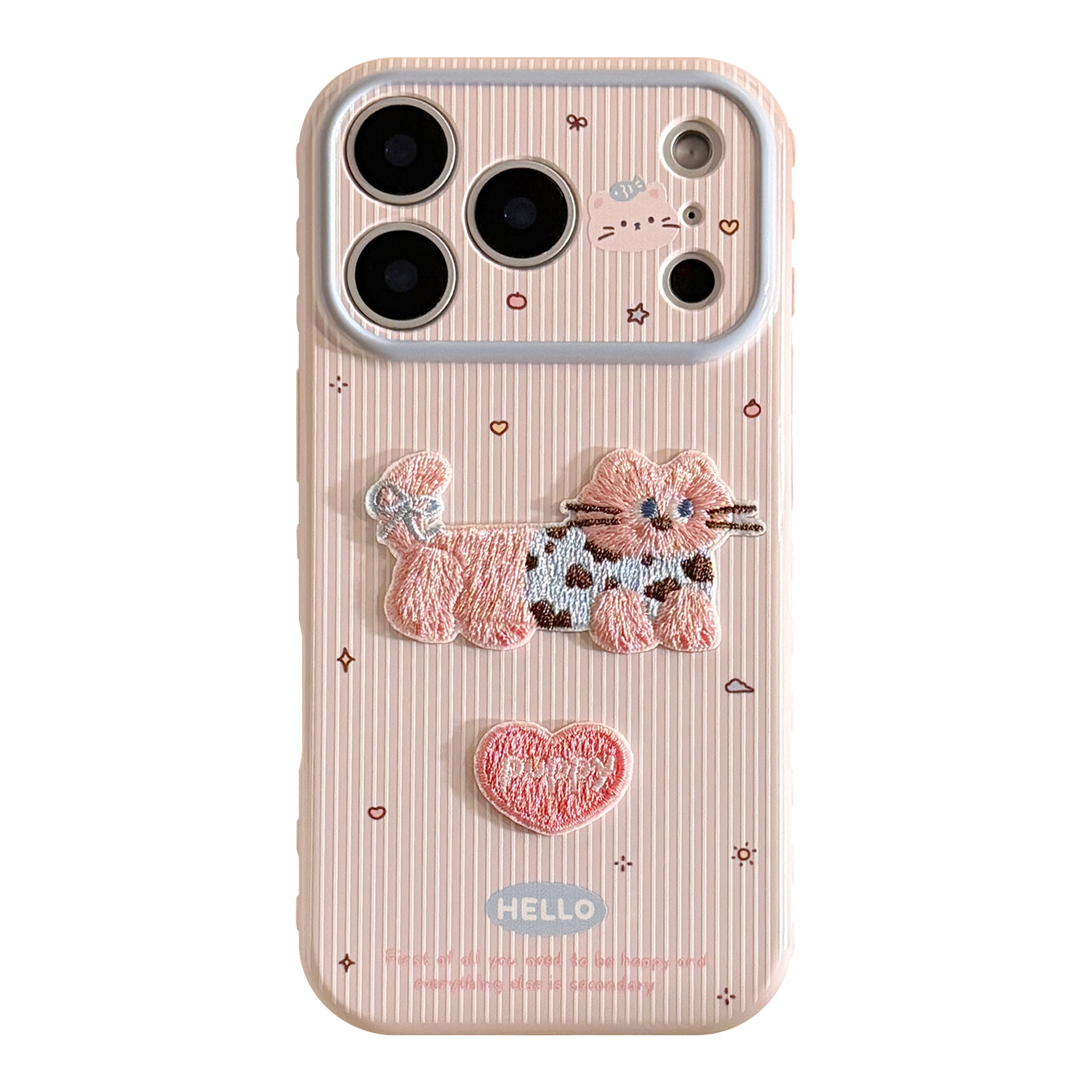 Shatter-Resistant Colored Striped Cat Phone Case - Image 3