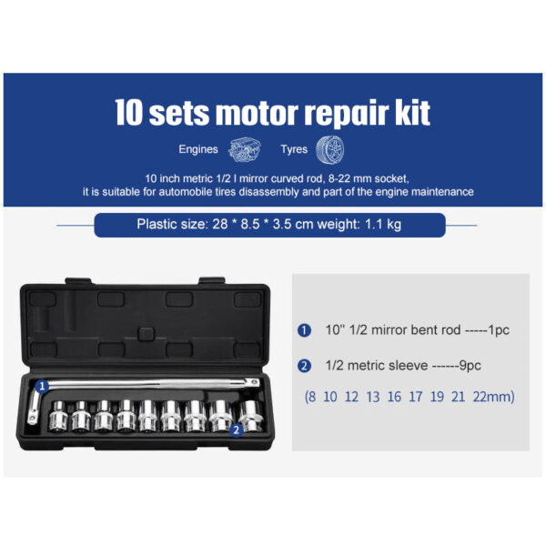 Socket Ratchet Wrench Set Repair Tools - Image 11