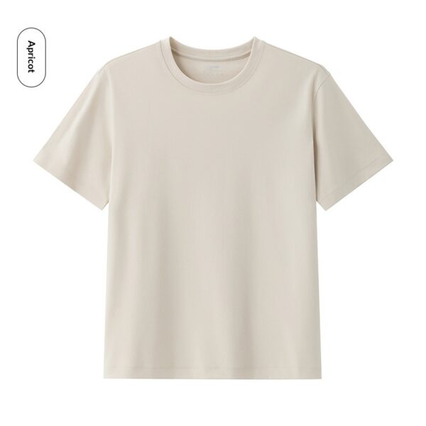 Cool Breathable Liquid-Ammonia Cotton Comfortable T-Shirt Casual Crew Neck Short-Sleeve For Men - Image 3