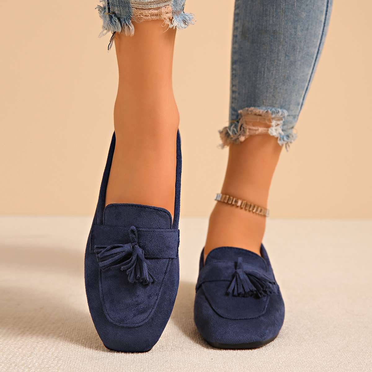 SpringAutumn Square Toe Slip On Casual Loafer Shoes - Image 8