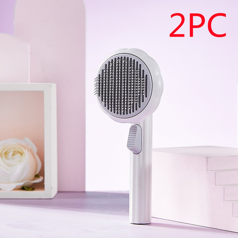 New Pet Cat Brush Hot Selling Hand-held Steel Wire Self-cleaning Comb Looper For Hair Removal - Image 54