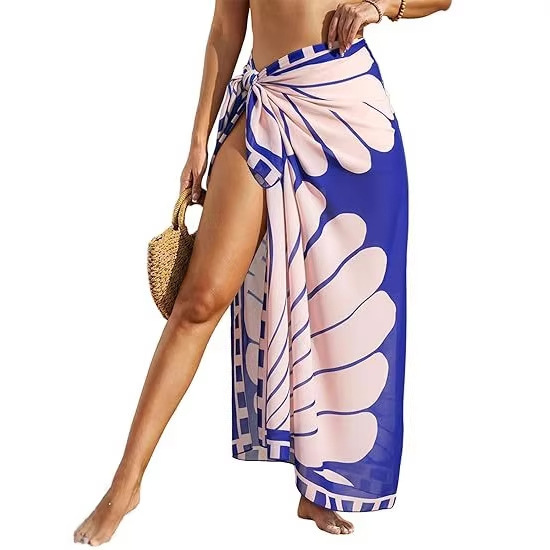 Women's Sheer Sarong High-Slit One-Size Swimsuit Cover-Up - Image 6