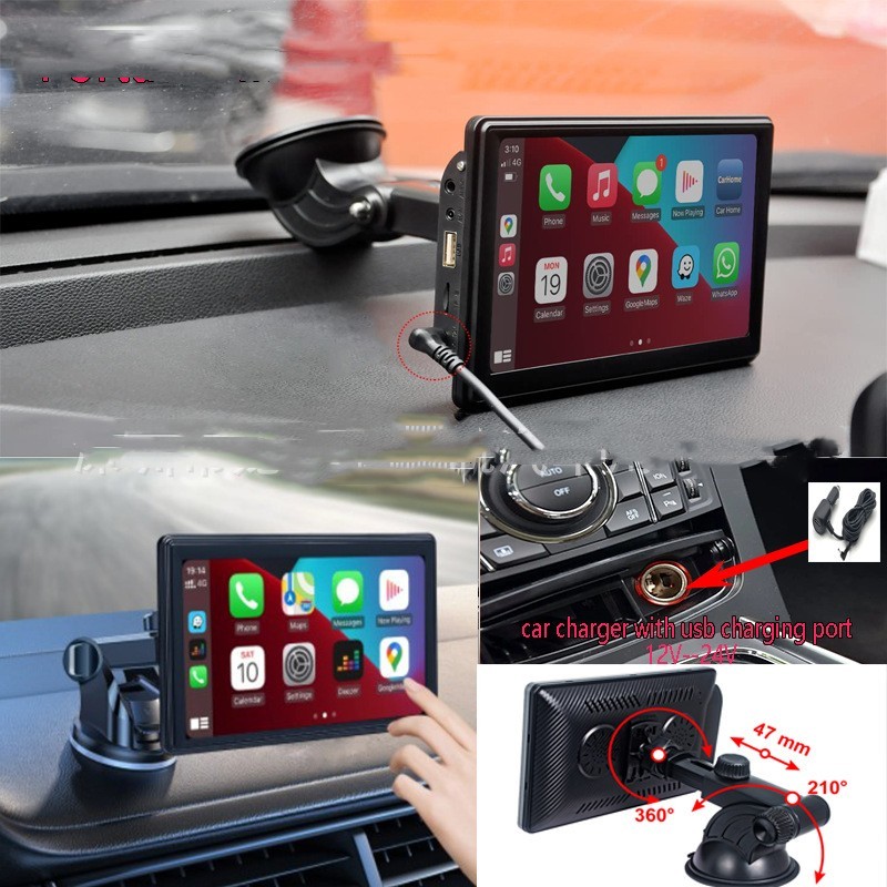 Portable IPS Car Smart Screen Wireless Projection Screen Carplay Android AUTO - Image 1