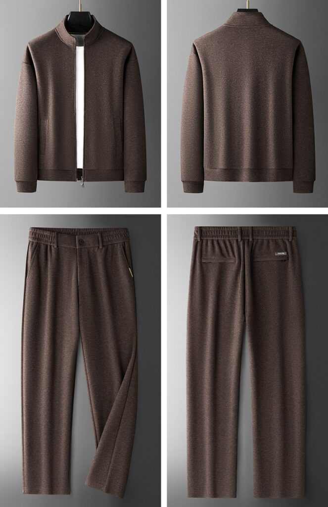 Men's Fashion Casual Stand-Collar Sweatshirt Sports Suit