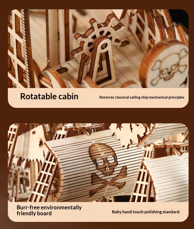 Wooden 3D Puzzle Model Of The Ship Holland In Wood - Image 21