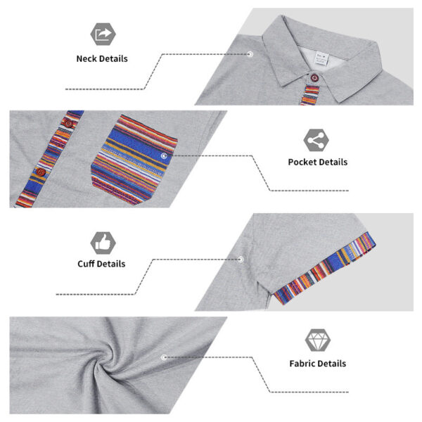 Men's Contrasting-Color Beach Short-Sleeve Casual Shirt - Image 20