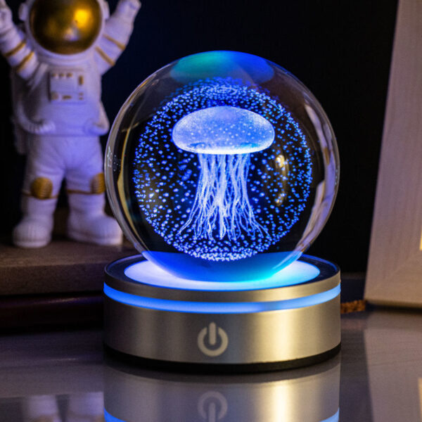 Creative 3D Inner Carving Luminous Crystal Ball Colorful Gradient Small Night Lamp Home Decorations Gifts Selection - Image 16