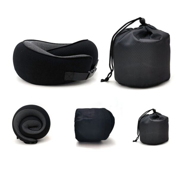 Travel Neck Pillow Non-Deformed Airplane Pillow Travel Neck Cushion Durable U-Shaped Travel Memory Cotton Nap Neck Pillow - Image 5