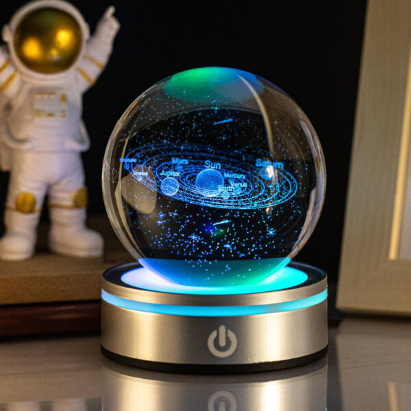 Creative 3D Inner Carving Luminous Crystal Ball Colorful Gradient Small Night Lamp Home Decorations Gifts Selection - Image 22