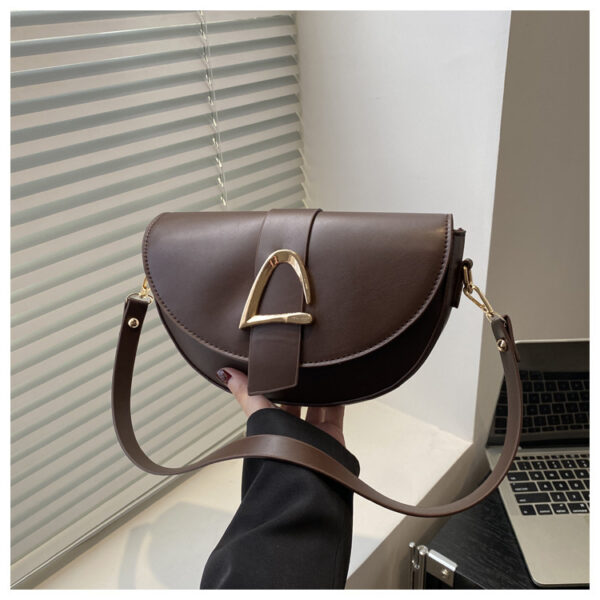 High-end, Fashionable Single-shoulder Bag Niche Saddle Bag - Image 9