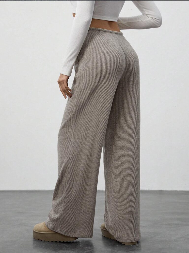 Women's Solid-color Casual Straight-leg Pants