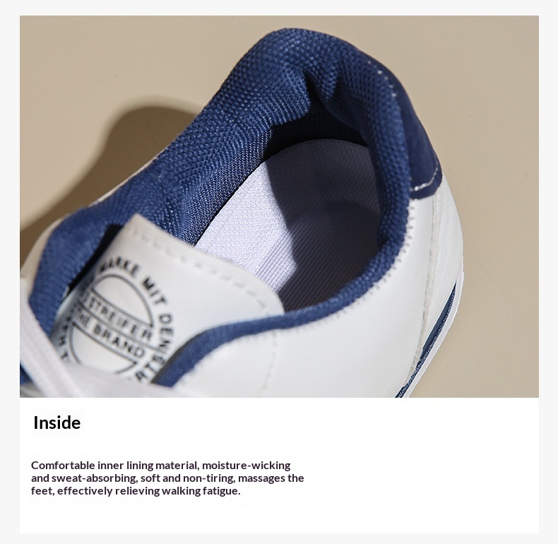Plus-size Women's Leather Lace-up Casual Sneakers