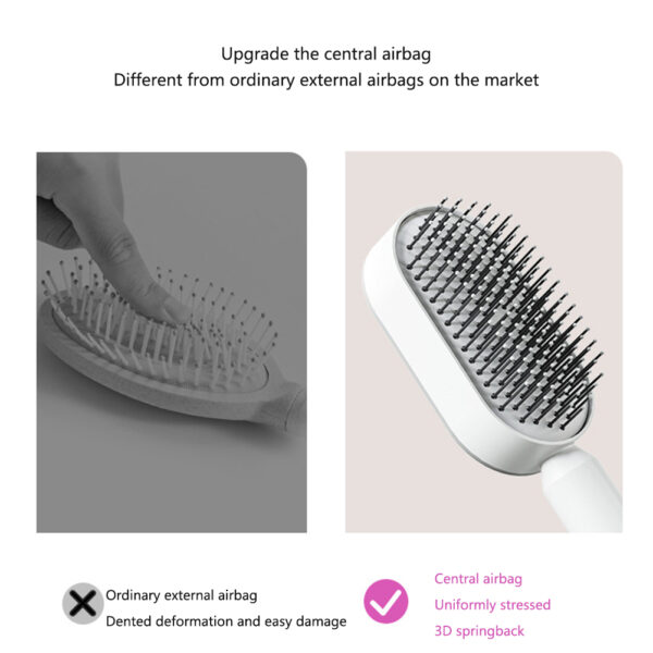 Self Cleaning Hair Brush For Women One-key Cleaning Hair Loss Airbag Massage Scalp Comb Anti-Static Hairbrush - Image 26