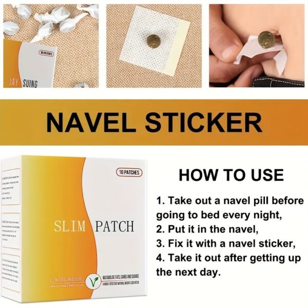 Navel Belly Button Patch Slimming Patch Abdomen Magnetic Detox Sticker - Image 45
