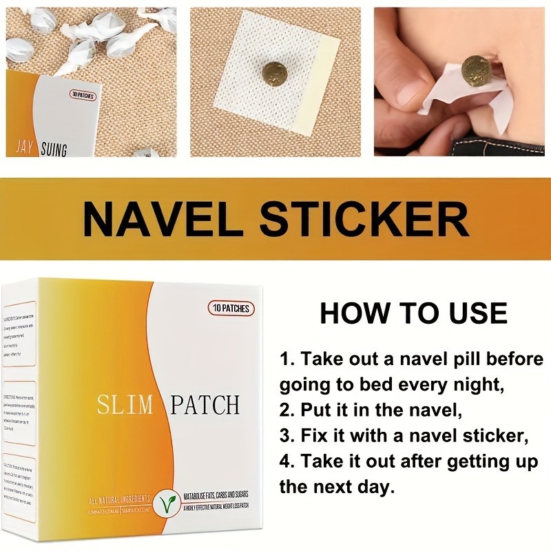 Navel Belly Button Patch Slimming Patch Abdomen Magnetic Detox Sticker - Image 45