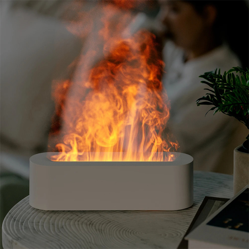 Flame Aroma Diffuser Air Humidifier Ultrasonic Cool Mist Maker Fogger Led Essential Oil Lamp Realistic Fire Difusor - Image 5