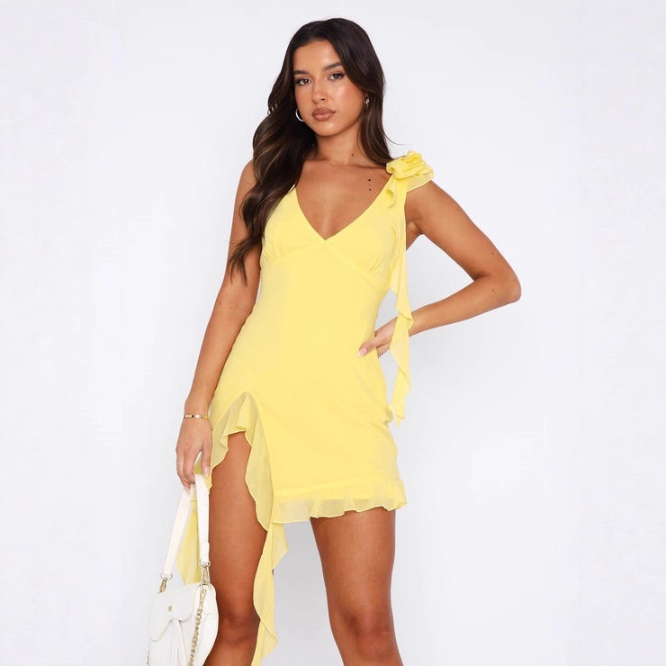 European And American-style Fringed Subtly Alluring, High-end Slip Dress - Image 3