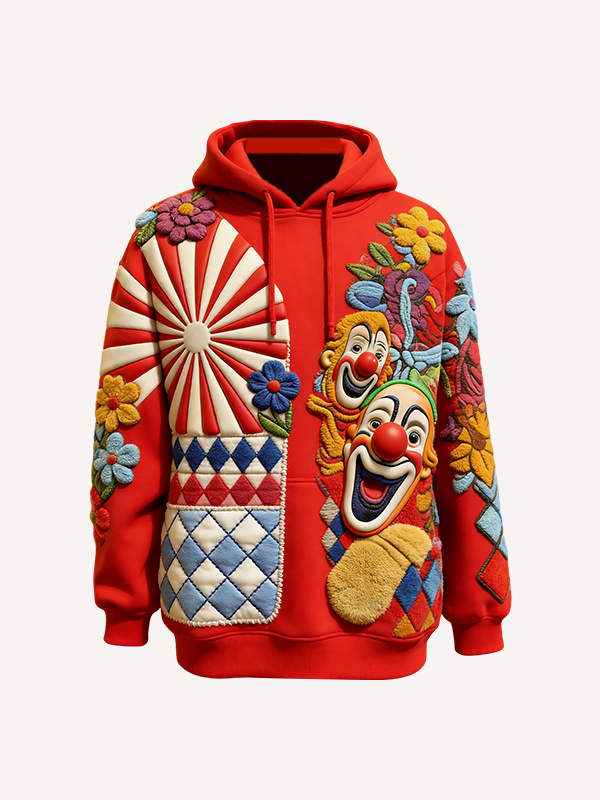 Men's Loose-Fit 3D-Printed Long-Sleeve Hoodie - Image 4