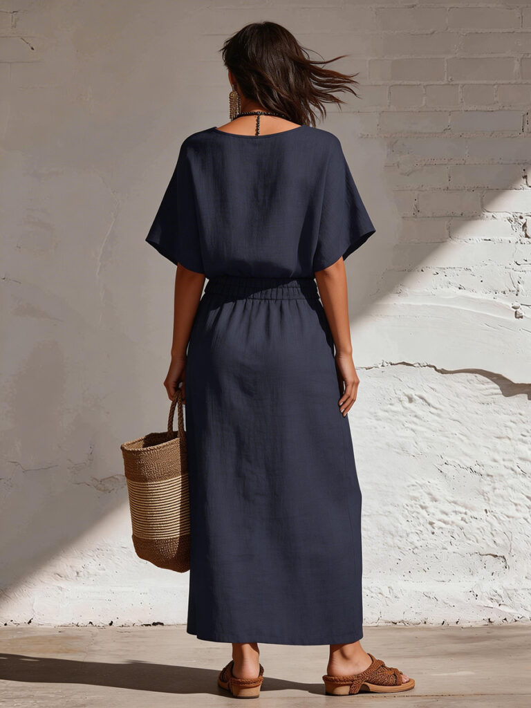 Women's Batwing-sleeve Top And Pencil Skirt Set